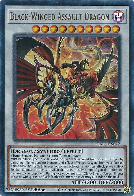 Black-Winged Assault Dragon [DABL-EN042] Ultra Rare | Jomio and Rueliete's Cards and Comics