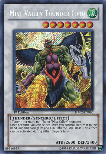 Mist Valley Thunder Lord [HA02-EN060] Secret Rare | Jomio and Rueliete's Cards and Comics