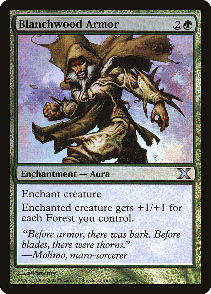 Blanchwood Armor (Premium Foil) [Tenth Edition] | Jomio and Rueliete's Cards and Comics