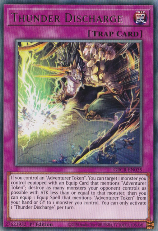 Thunder Discharge [GRCR-EN035] Rare | Jomio and Rueliete's Cards and Comics