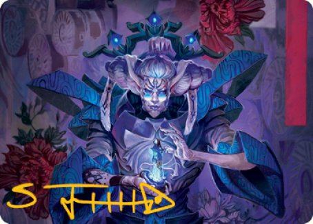Tameshi, Reality Architect 1 Art Card (Gold-Stamped Signature) [Kamigawa: Neon Dynasty Art Series] | Jomio and Rueliete's Cards and Comics