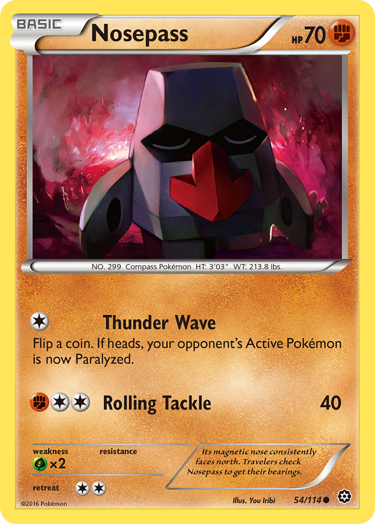 Nosepass (54/114) [XY: Steam Siege] | Jomio and Rueliete's Cards and Comics