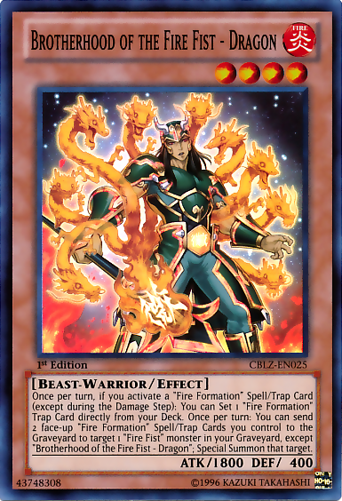 Brotherhood of the Fire Fist - Dragon [CBLZ-EN025] Super Rare | Jomio and Rueliete's Cards and Comics