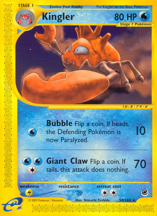 Kingler (50/165) [Expedition: Base Set] | Jomio and Rueliete's Cards and Comics