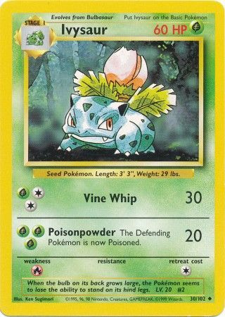 Ivysaur (30/102) [Base Set Unlimited] | Jomio and Rueliete's Cards and Comics