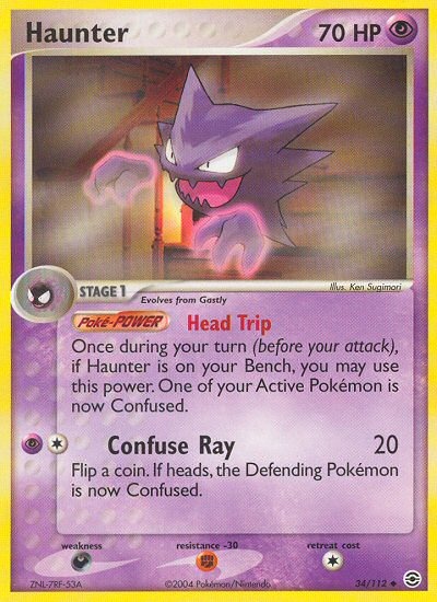 Haunter (34/112) [EX: FireRed & LeafGreen] | Jomio and Rueliete's Cards and Comics