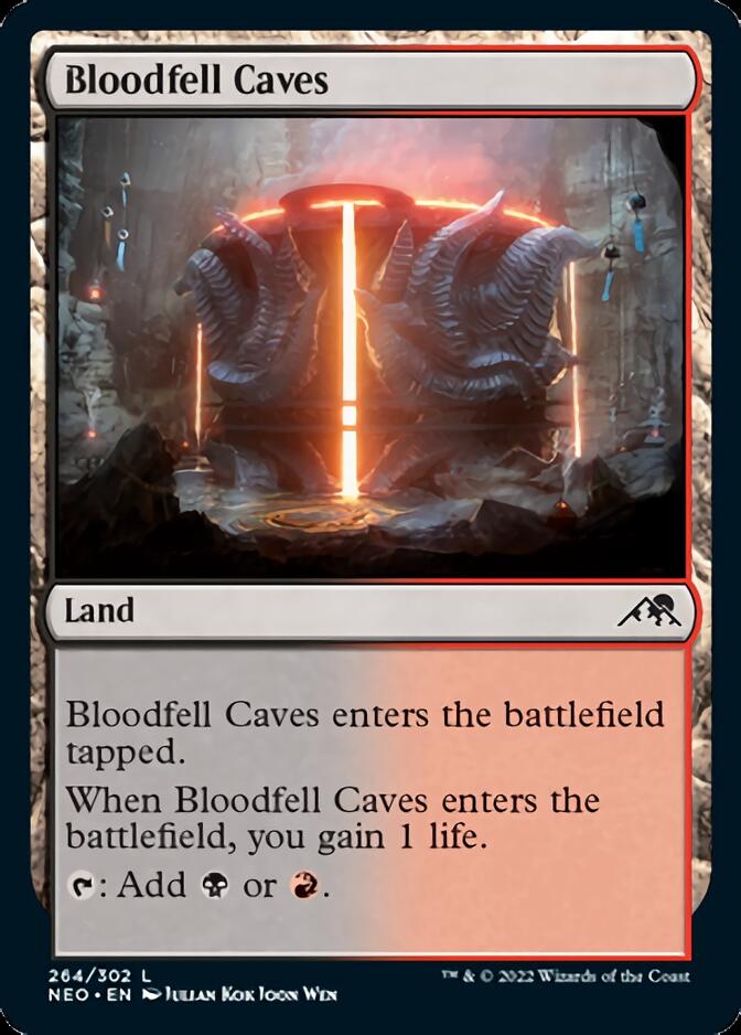 Bloodfell Caves [Kamigawa: Neon Dynasty] | Jomio and Rueliete's Cards and Comics