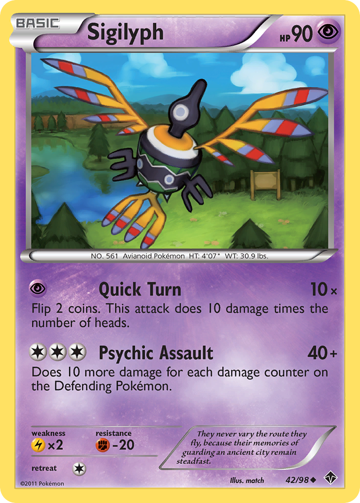 Sigilyph (42/98) [Black & White: Emerging Powers] | Jomio and Rueliete's Cards and Comics