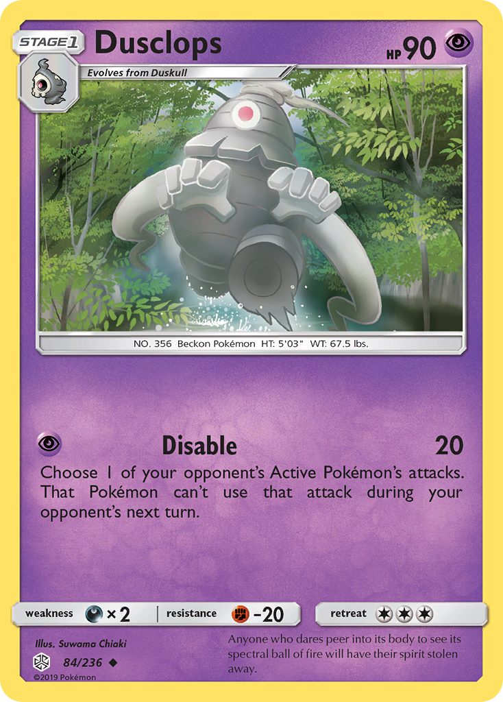 Dusclops (84/236) [Sun & Moon: Cosmic Eclipse] | Jomio and Rueliete's Cards and Comics