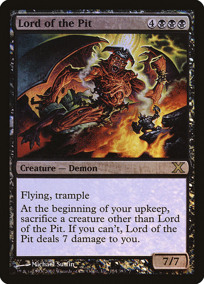 Lord of the Pit (Premium Foil) [Tenth Edition] | Jomio and Rueliete's Cards and Comics