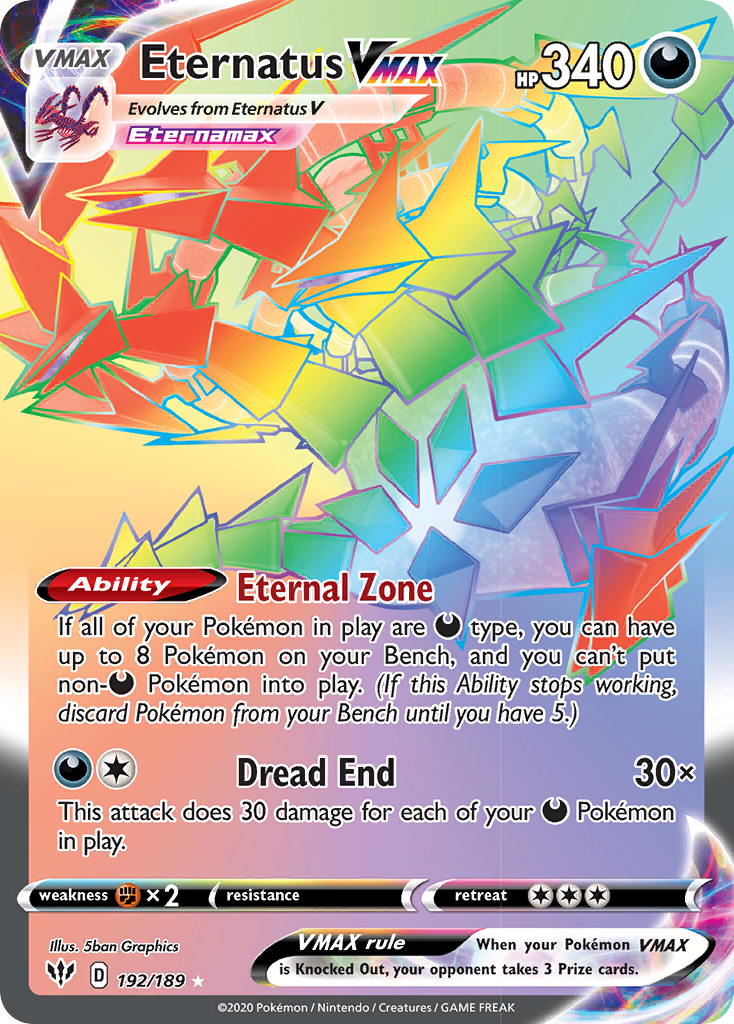 Eternatus VMAX (192/189) [Sword & Shield: Darkness Ablaze] | Jomio and Rueliete's Cards and Comics