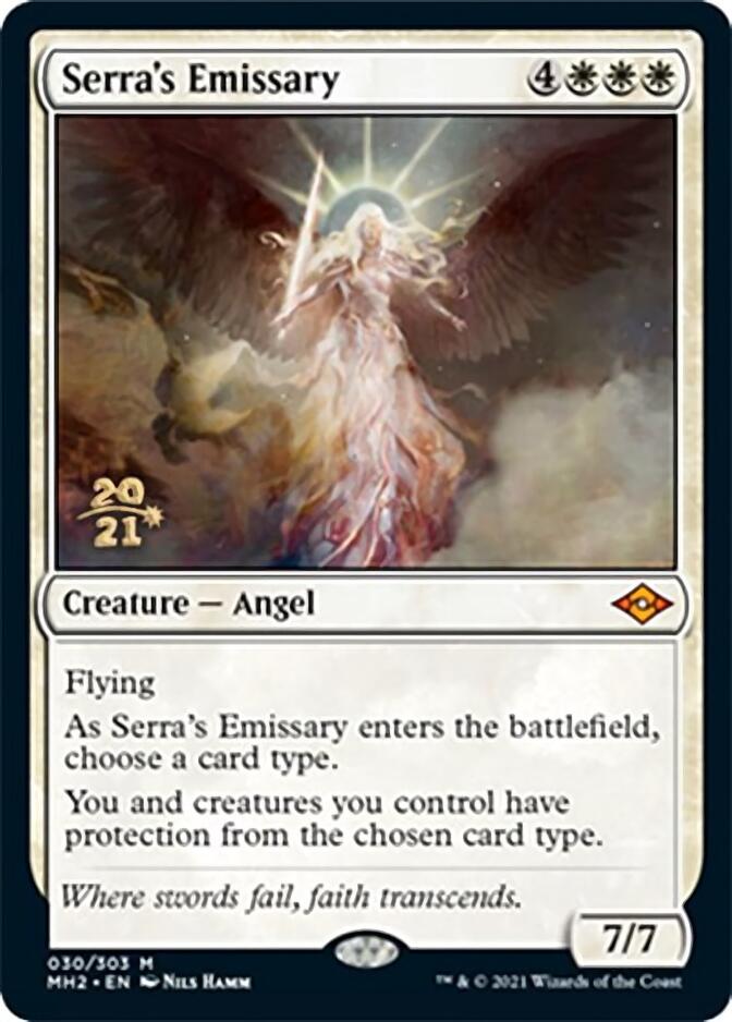 Serra's Emissary [Modern Horizons 2 Prerelease Promos] | Jomio and Rueliete's Cards and Comics