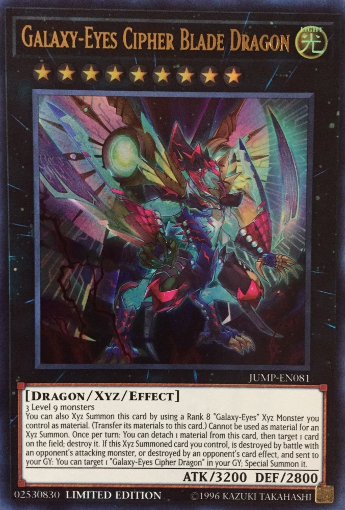 Galaxy-Eyes Cipher Blade Dragon [JUMP-EN081] Ultra Rare | Jomio and Rueliete's Cards and Comics