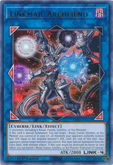 Linkmail Archfiend [MP20-EN125] Rare | Jomio and Rueliete's Cards and Comics