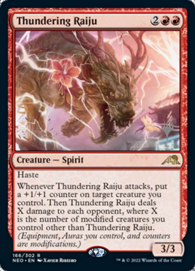 Thundering Raiju (Promo Pack) [Kamigawa: Neon Dynasty Promos] | Jomio and Rueliete's Cards and Comics