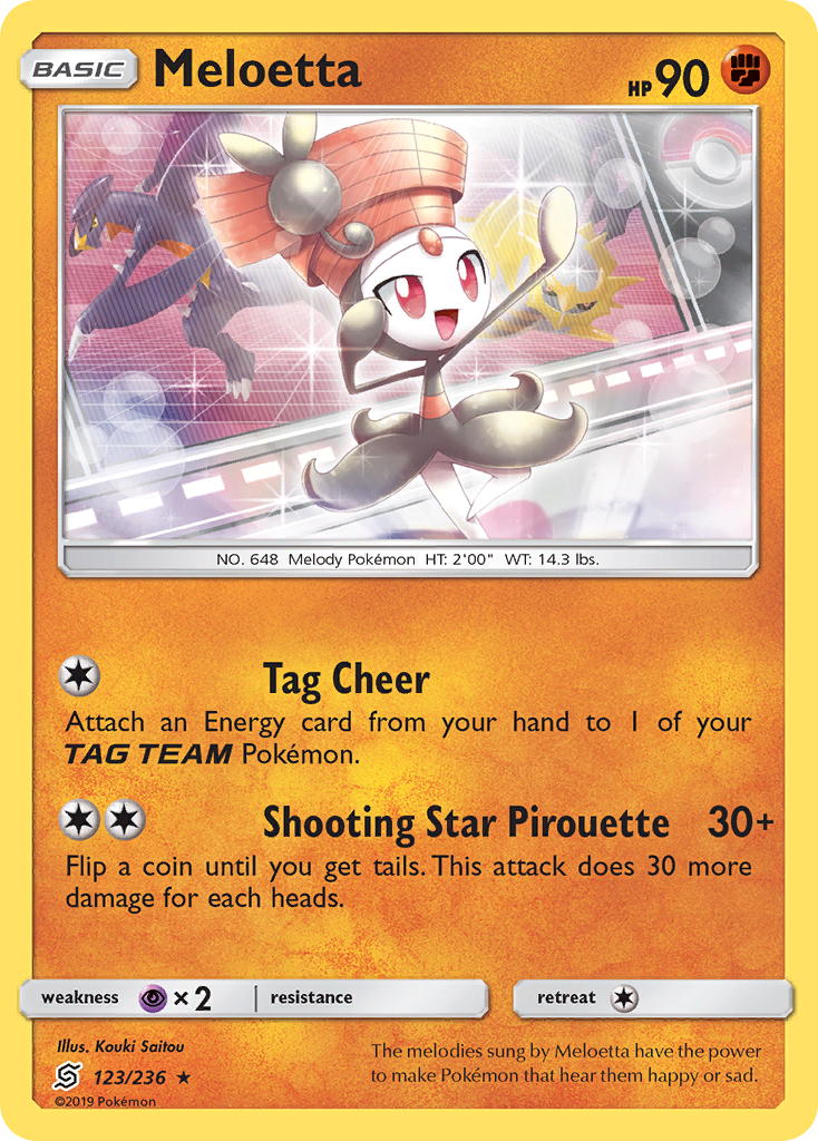 Meloetta (123/236) [Sun & Moon: Unified Minds] | Jomio and Rueliete's Cards and Comics
