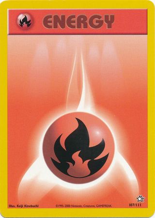 Fire Energy (107/111) [Neo Genesis Unlimited] | Jomio and Rueliete's Cards and Comics