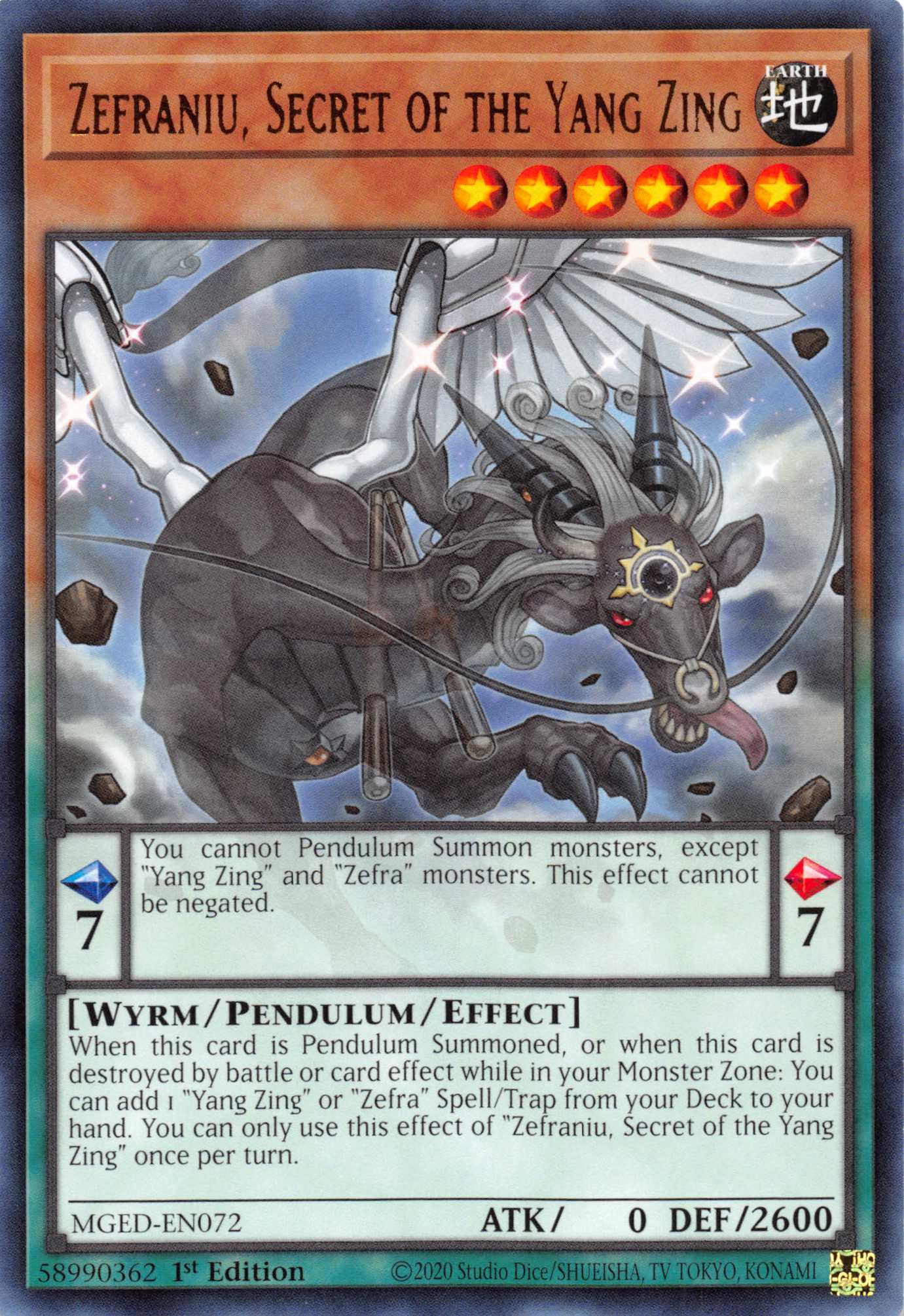 Zefraniu, Secret of the Yang Zing [MGED-EN072] Rare | Jomio and Rueliete's Cards and Comics