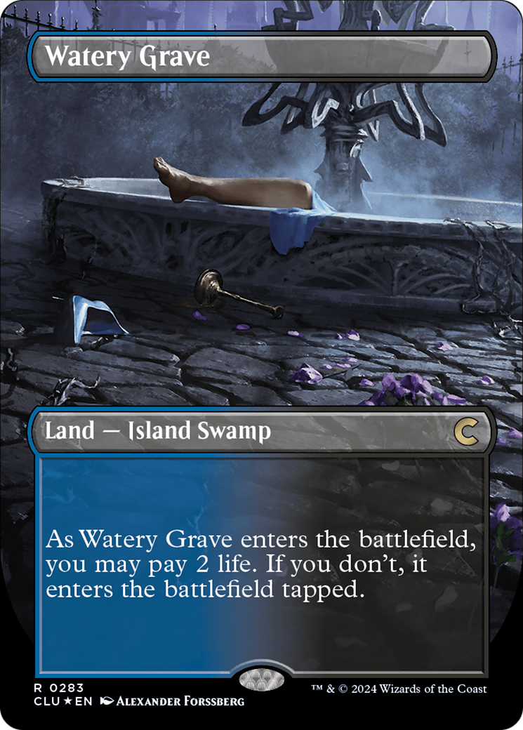 Watery Grave (Borderless) [Ravnica: Clue Edition] | Jomio and Rueliete's Cards and Comics