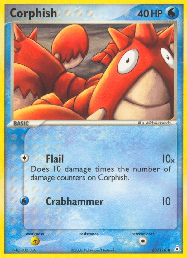 Corphish (63/110) [EX: Holon Phantoms] | Jomio and Rueliete's Cards and Comics