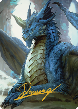 Young Blue Dragon Art Card (Gold-Stamped Signature) [Commander Legends: Battle for Baldur's Gate Art Series] | Jomio and Rueliete's Cards and Comics