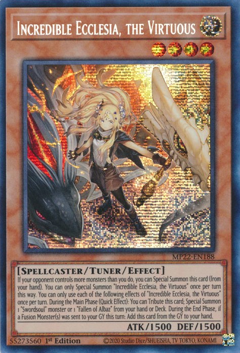 Incredible Ecclesia, the Virtuous [MP22-EN188] Prismatic Secret Rare | Jomio and Rueliete's Cards and Comics