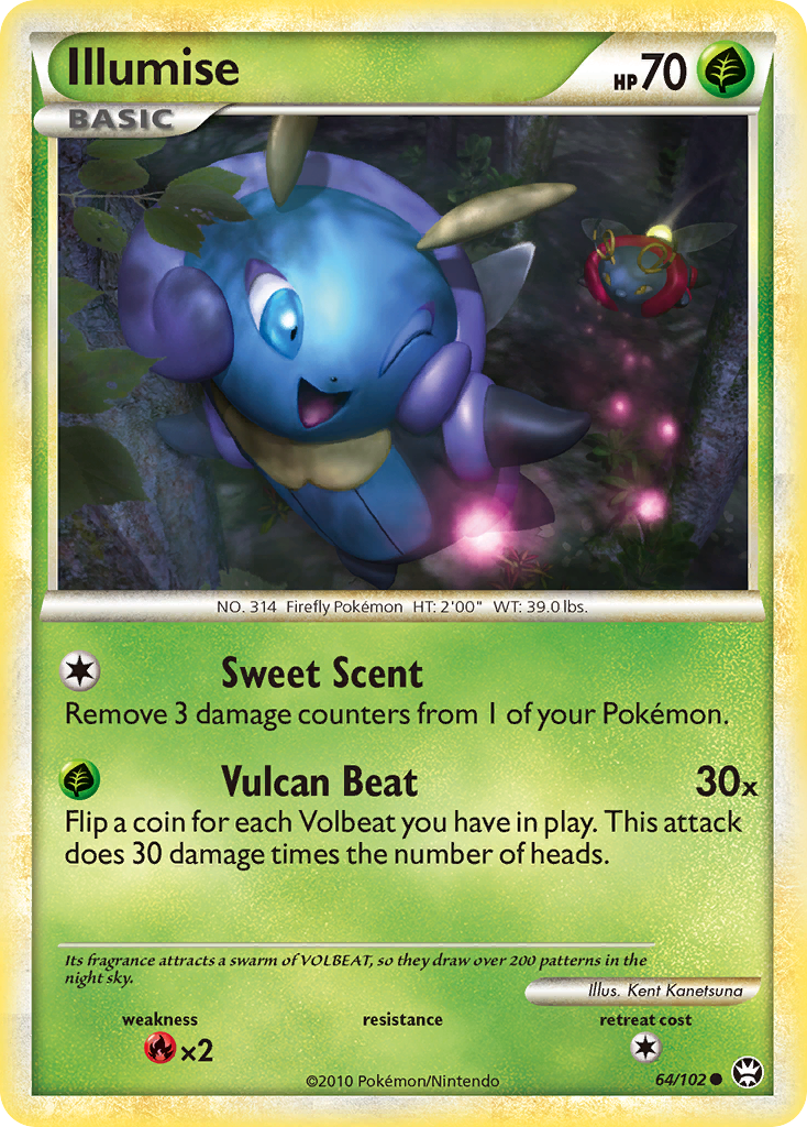 Illumise (64/102) [HeartGold & SoulSilver: Triumphant] | Jomio and Rueliete's Cards and Comics