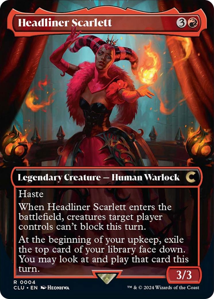 Headliner Scarlett (Borderless) [Ravnica: Clue Edition] | Jomio and Rueliete's Cards and Comics
