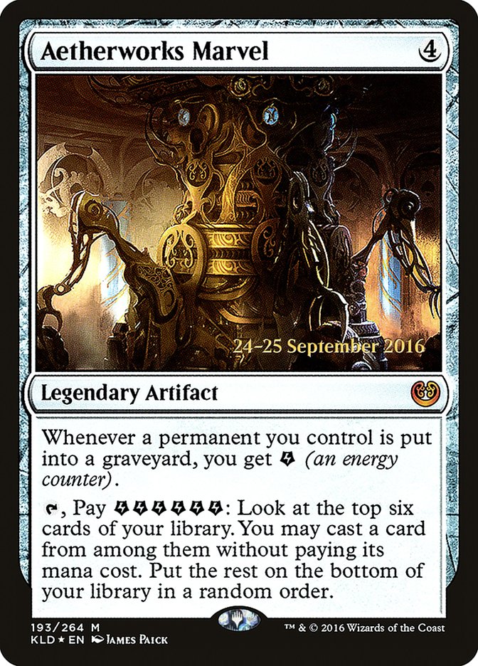 Aetherworks Marvel [Kaladesh Prerelease Promos] | Jomio and Rueliete's Cards and Comics