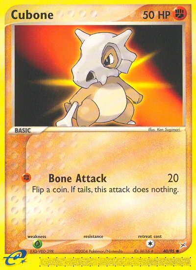 Cubone (40/95) [EX: Team Magma vs Team Aqua] | Jomio and Rueliete's Cards and Comics
