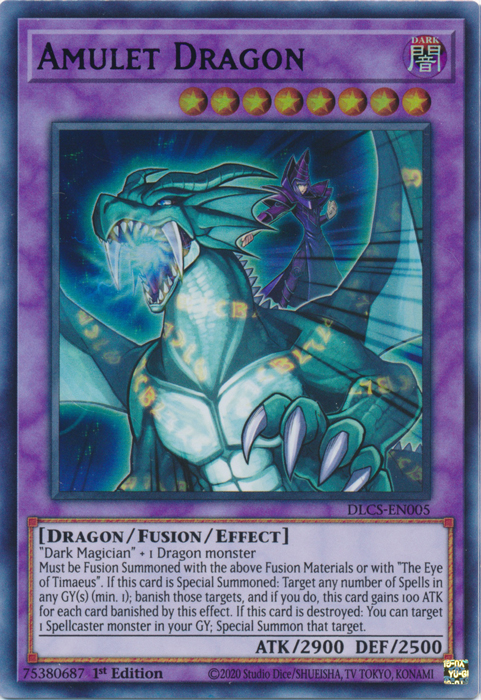 Amulet Dragon (Purple) [DLCS-EN005] Ultra Rare | Jomio and Rueliete's Cards and Comics