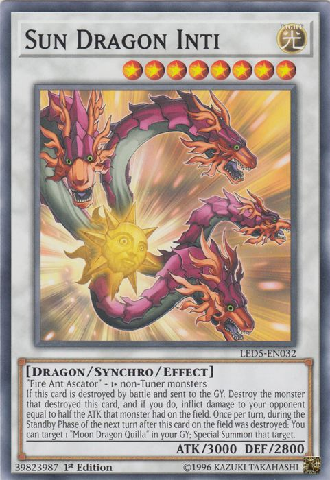 Sun Dragon Inti [LED5-EN032] Common | Jomio and Rueliete's Cards and Comics