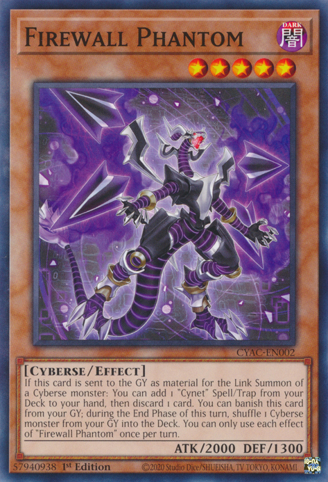 Firewall Phantom [CYAC-EN002] Common | Jomio and Rueliete's Cards and Comics