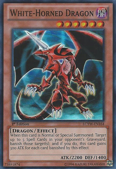 White-Horned Dragon [LCYW-EN164] Super Rare | Jomio and Rueliete's Cards and Comics