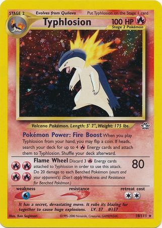 Typhlosion (18/111) [Neo Genesis Unlimited] | Jomio and Rueliete's Cards and Comics