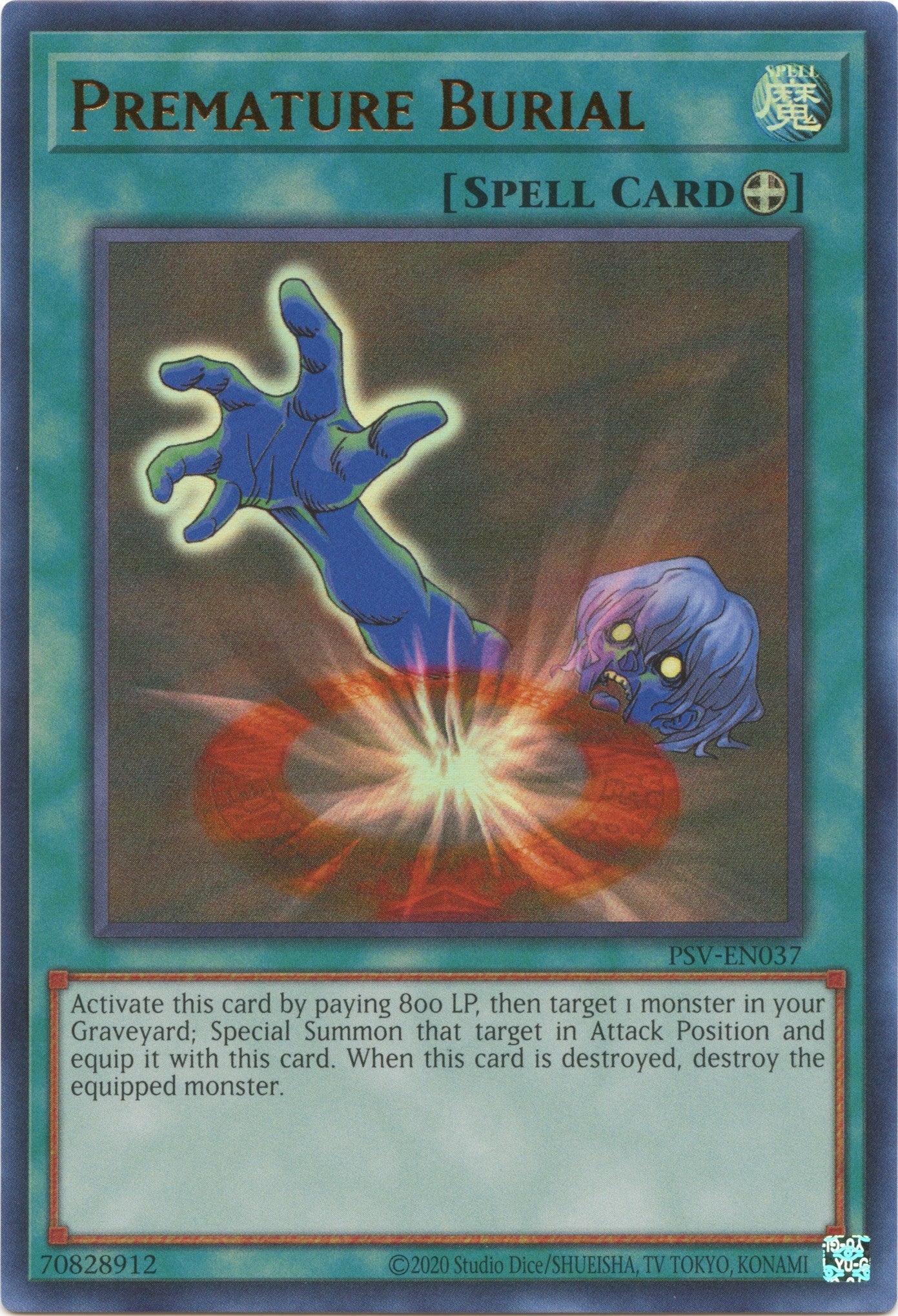 Premature Burial (25th Anniversary) [PSV-EN037] Ultra Rare | Jomio and Rueliete's Cards and Comics