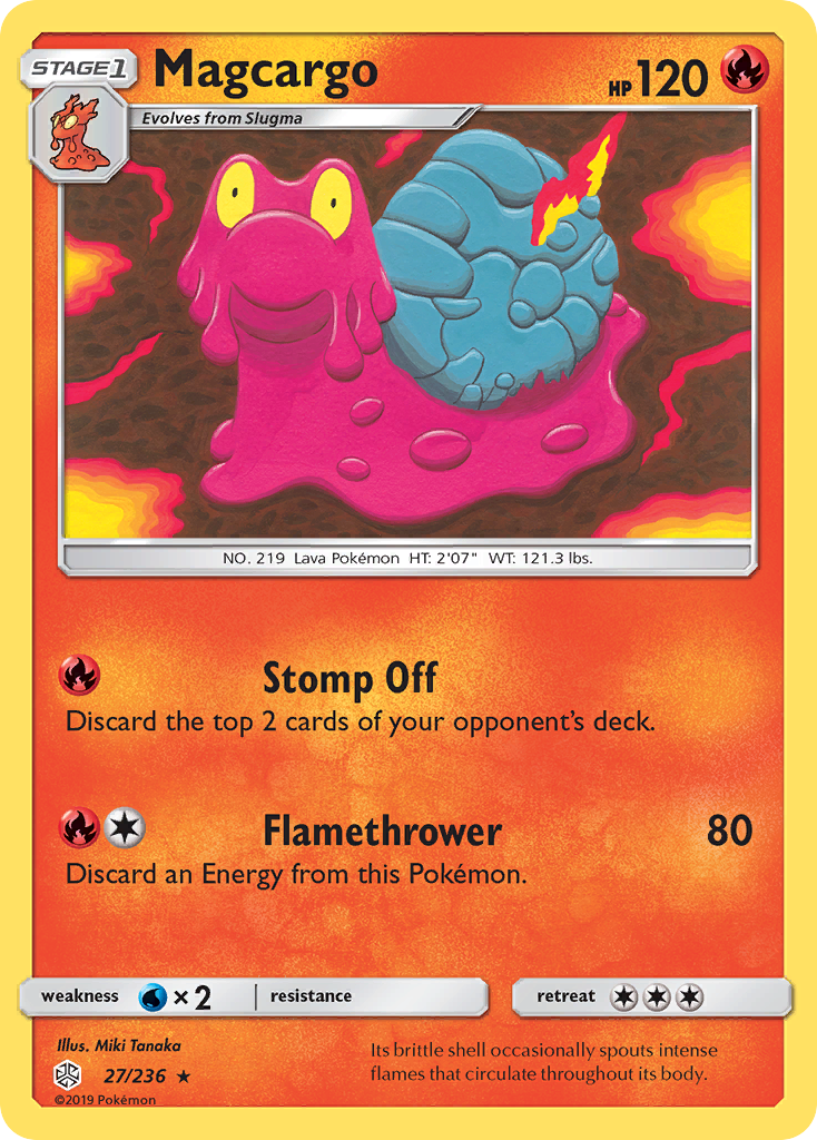 Magcargo (27/236) [Sun & Moon: Cosmic Eclipse] | Jomio and Rueliete's Cards and Comics