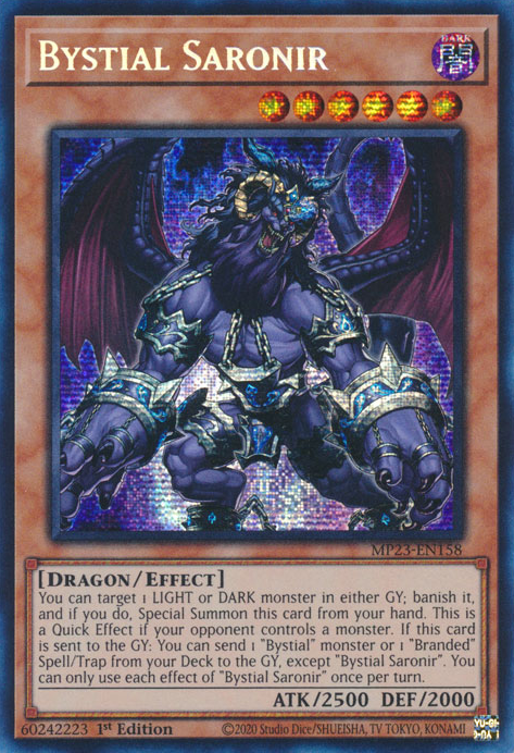 Bystial Saronir [MP23-EN158] Prismatic Secret Rare | Jomio and Rueliete's Cards and Comics