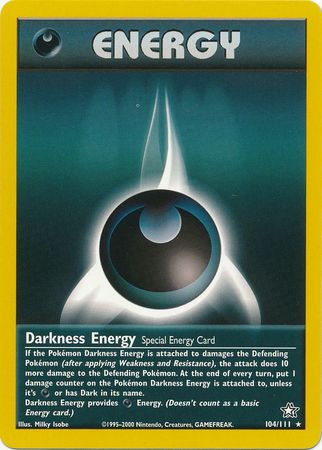 Darkness Energy (104/111) [Neo Genesis Unlimited] | Jomio and Rueliete's Cards and Comics