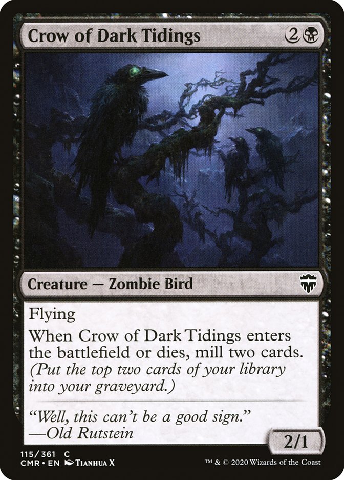 Crow of Dark Tidings [Commander Legends] | Jomio and Rueliete's Cards and Comics