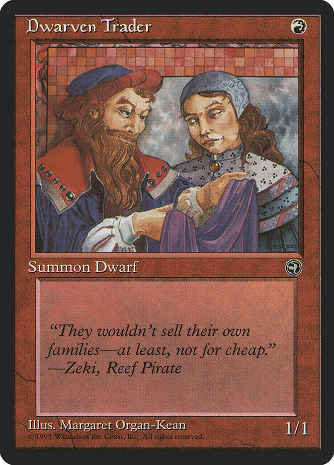 Dwarven Trader (Zeki Flavor Text) [Homelands] | Jomio and Rueliete's Cards and Comics