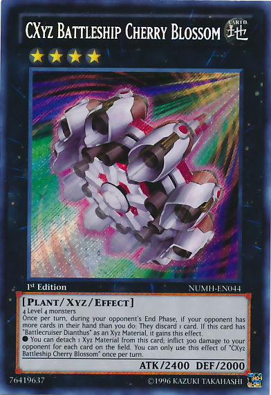 CXyz Battleship Cherry Blossom [NUMH-EN044] Secret Rare | Jomio and Rueliete's Cards and Comics