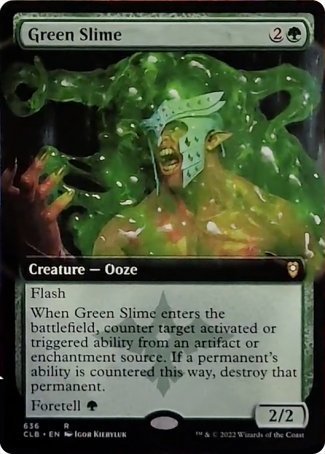 Green Slime (Extended Art) [Commander Legends: Battle for Baldur's Gate] | Jomio and Rueliete's Cards and Comics