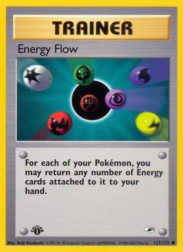 Energy Flow (122/132) [Gym Heroes 1st Edition] | Jomio and Rueliete's Cards and Comics