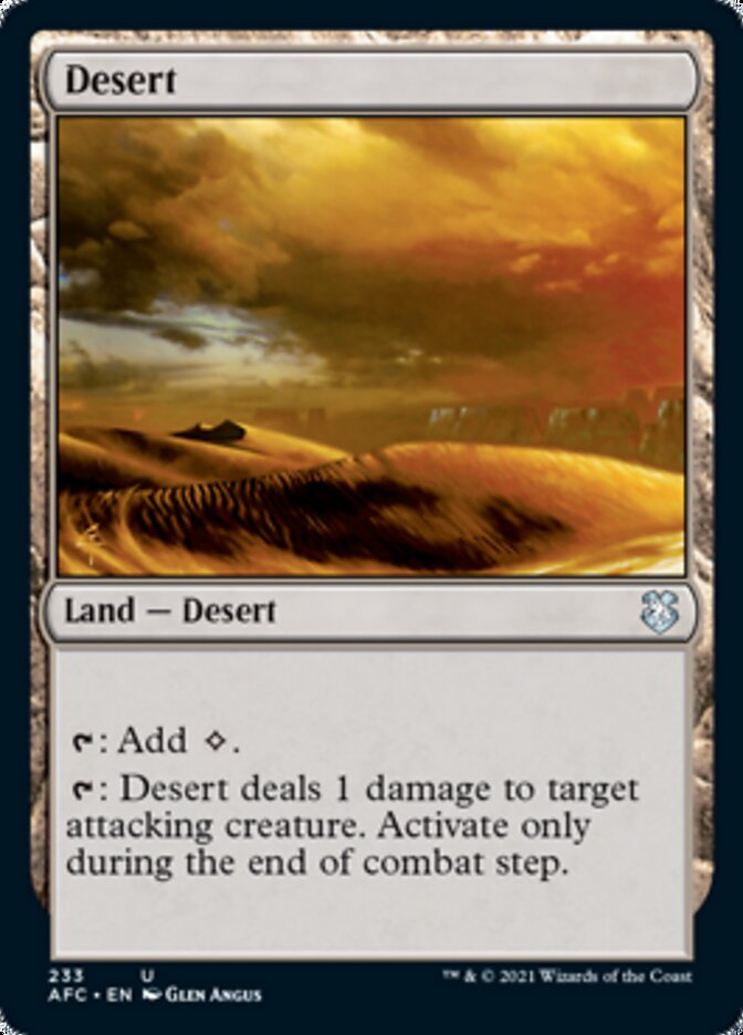 Desert [Dungeons & Dragons: Adventures in the Forgotten Realms Commander] | Jomio and Rueliete's Cards and Comics