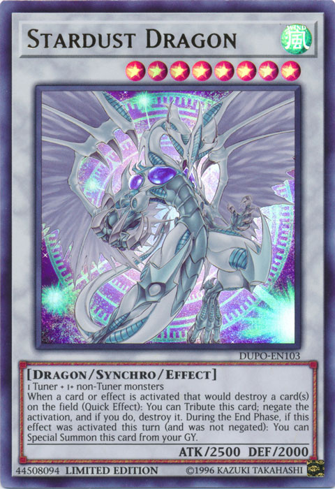 Stardust Dragon [DUPO-EN103] Ultra Rare | Jomio and Rueliete's Cards and Comics