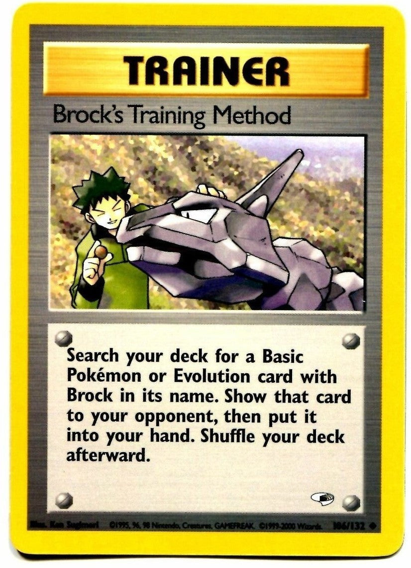 Brock's Training Method (106/132) [Gym Heroes Unlimited] | Jomio and Rueliete's Cards and Comics
