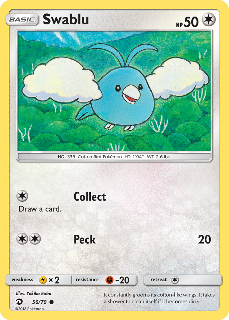 Swablu (56/70) [Sun & Moon: Dragon Majesty] | Jomio and Rueliete's Cards and Comics