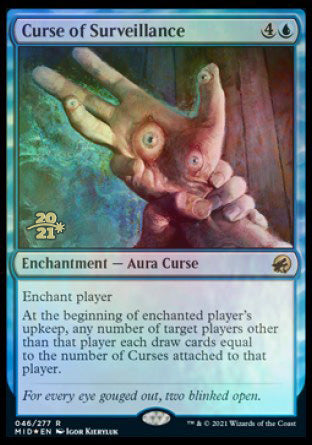 Curse of Surveillance [Innistrad: Midnight Hunt Prerelease Promos] | Jomio and Rueliete's Cards and Comics