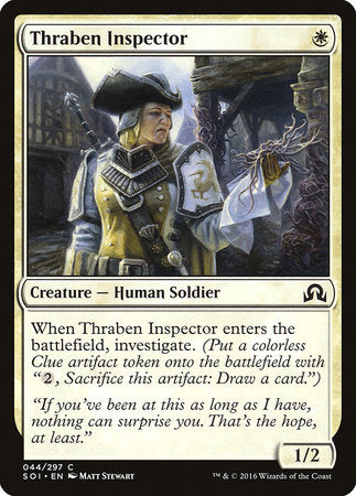 Thraben Inspector [Shadows over Innistrad] | Jomio and Rueliete's Cards and Comics